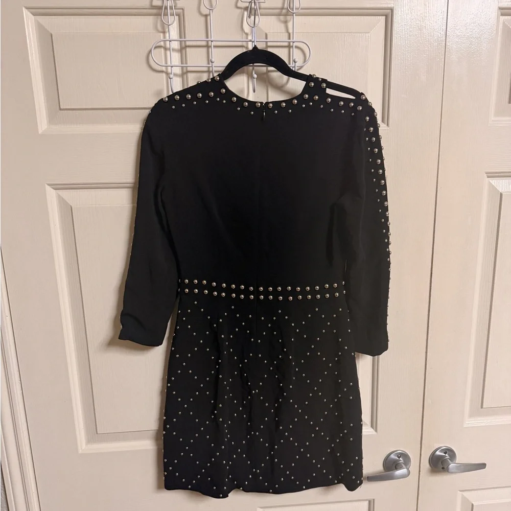 NWOT A.L.C. Taraji Black Silver Studded Mini Dress - Picture 3 of 6